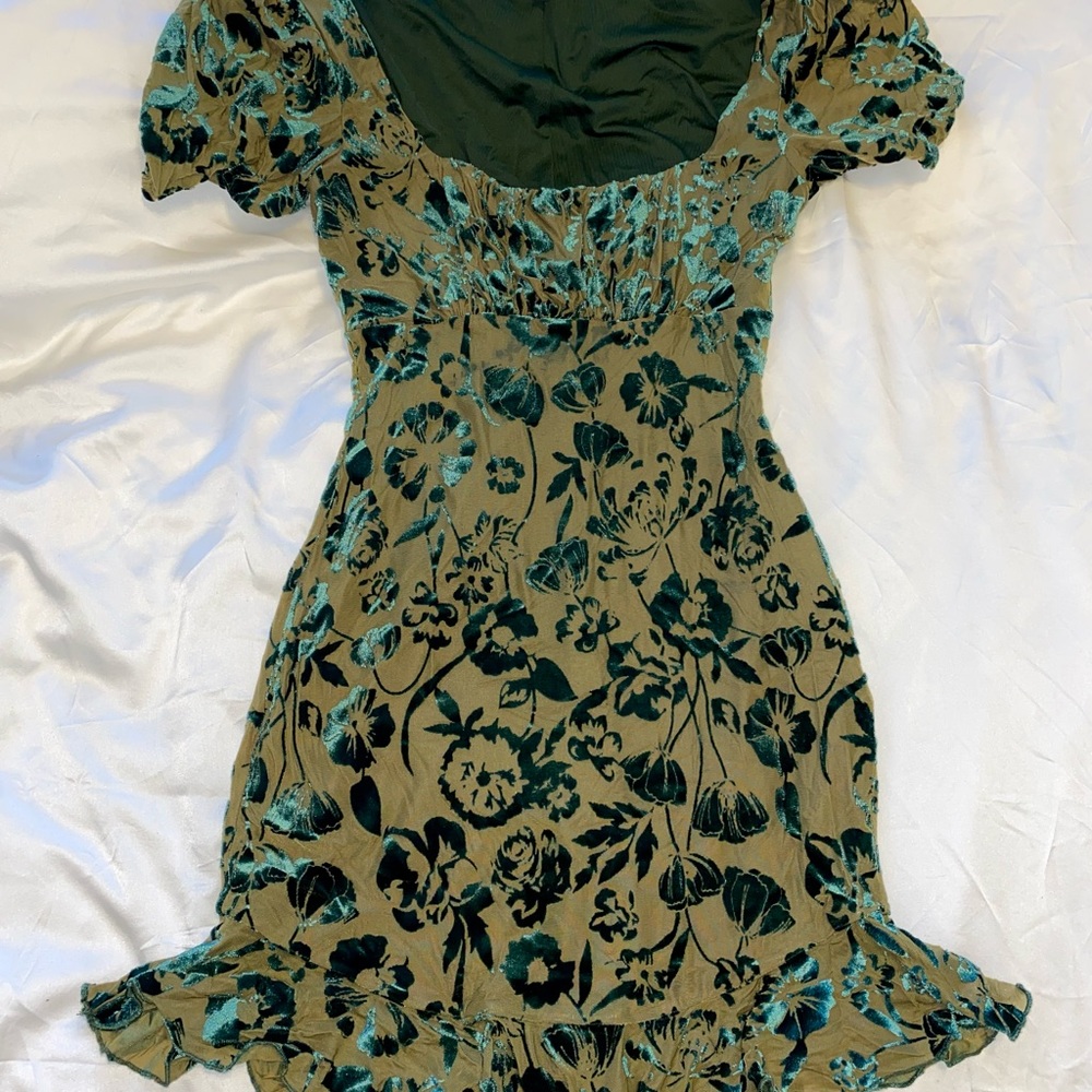 Revolve Majorelle velvet print dress